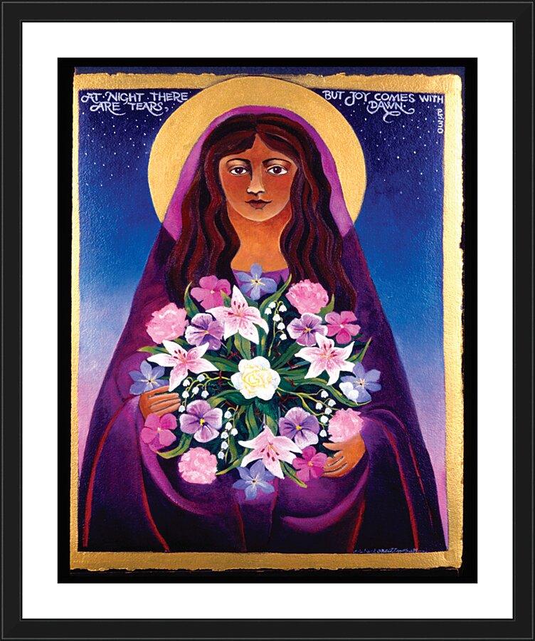 Wall Frame Black, Matted - St. Mary Magdalene by Br. Mickey McGrath, OSFS - Trinity Stores