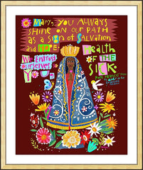 Wall Frame Gold - Mary, Health of the Sick by M. McGrath