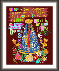 Wall Frame Espresso - Mary, Health of the Sick by M. McGrath
