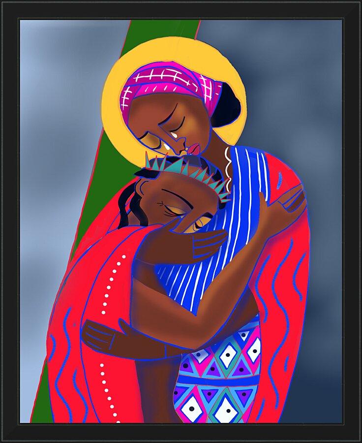 Wall Frame Black - Jesus Meets His Mother by Br. Mickey McGrath, OSFS - Trinity Stores