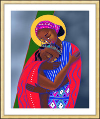 Wall Frame Gold - Jesus Meets His Mother by M. McGrath