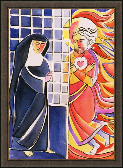 Wall Frame Espresso - St. Margaret Mary Alacoque, Cloister by M. McGrath
