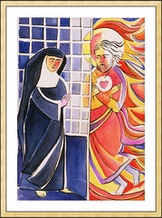 Wall Frame Gold - St. Margaret Mary Alacoque, Cloister by M. McGrath