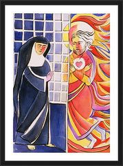 Wall Frame Black - St. Margaret Mary Alacoque, Cloister by M. McGrath