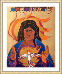 Wall Frame Gold - Mary Mother of Mercy by M. McGrath