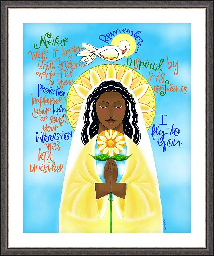 Wall Frame Espresso, Matted - Memorare by Br. Mickey McGrath, OSFS - Trinity Stores