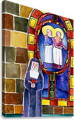 Canvas Print - St. Margaret Mary Alacoque at Window by M. McGrath