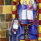 Wall Frame Black, Matted - St. Margaret Mary Alacoque at Window by Br. Mickey McGrath, OSFS - Trinity Stores