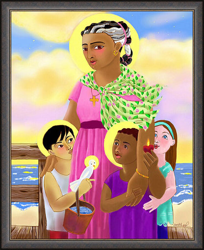 Wall Frame Espresso - St. Martha by M. McGrath