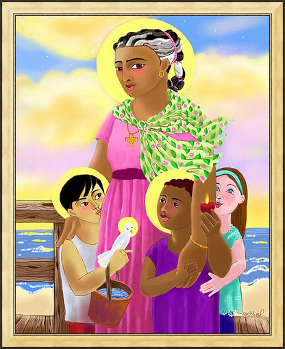 Wall Frame Gold - St. Martha by M. McGrath