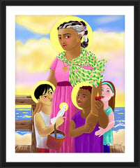 Wall Frame Black - St. Martha by M. McGrath