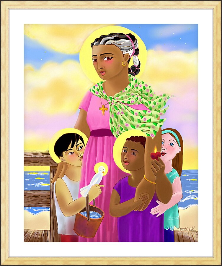 Wall Frame Gold, Matted - St. Martha by M. McGrath