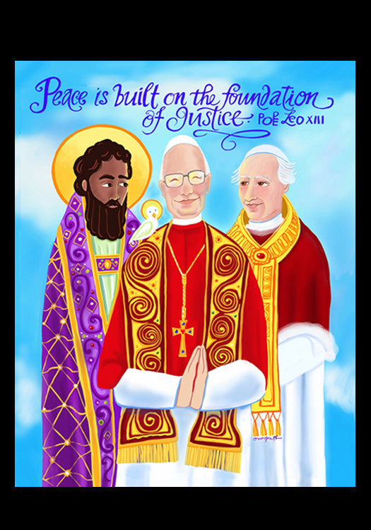 Holy Card - Peace is Built of the Foundation of Justice by M. McGrath