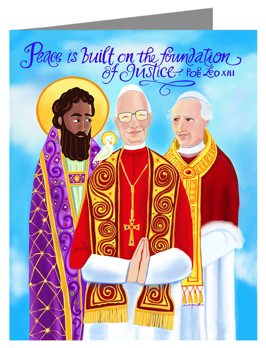Note Card - Peace is Built of the Foundation of Justice by M. McGrath
