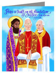 Note Card - Peace is Built of the Foundation of Justice by M. McGrath