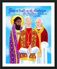Wall Frame Black - Peace is Built of the Foundation of Justice by M. McGrath