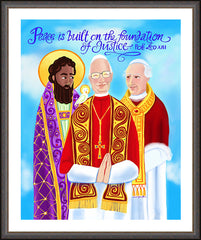 Wall Frame Espresso - Peace is Built of the Foundation of Justice by M. McGrath
