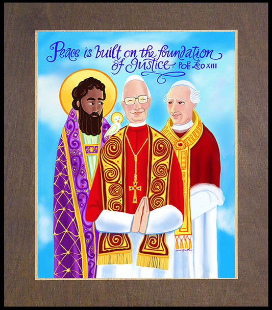 Wood Plaque Premium - Peace is Built of the Foundation of Justice by M. McGrath