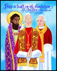 Wood Plaque - Peace is Built of the Foundation of Justice by M. McGrath