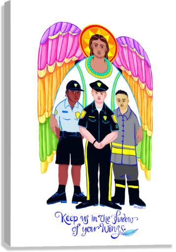 Canvas Print - St. Michael Archangel: Patron of Police and First Responders by M. McGrath