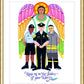 Wall Frame Gold, Matted - St. Michael Archangel: Patron of Police and First Responders by Br. Mickey McGrath, OSFS - Trinity Stores