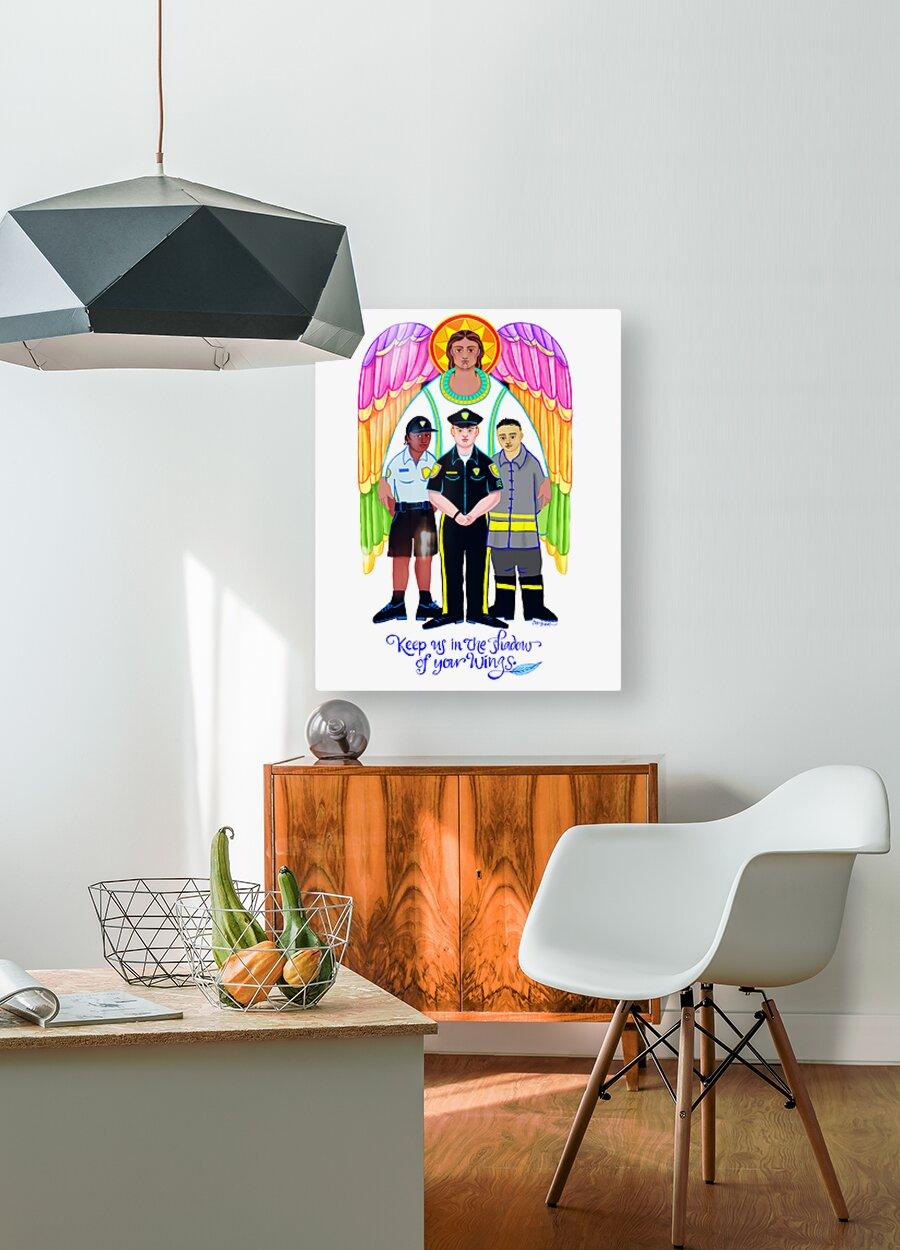 Metal Print - St. Michael Archangel: Patron of Police and First Responders by Br. Mickey McGrath, OSFS - Trinity Stores