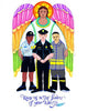 Acrylic Print - St. Michael Archangel: Patron of Police and First Responders by Br. Mickey McGrath, OSFS - Trinity Stores