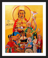 Wall Frame Black - St. Matthias the Apostle by M. McGrath