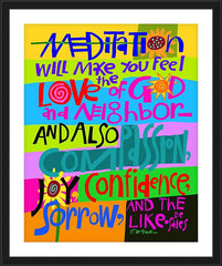 Wall Frame Black - Meditation Will Make You Feel by M. McGrath