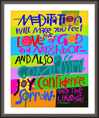 Wall Frame Espresso - Meditation Will Make You Feel by M. McGrath