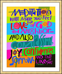 Wall Frame Gold - Meditation Will Make You Feel by M. McGrath