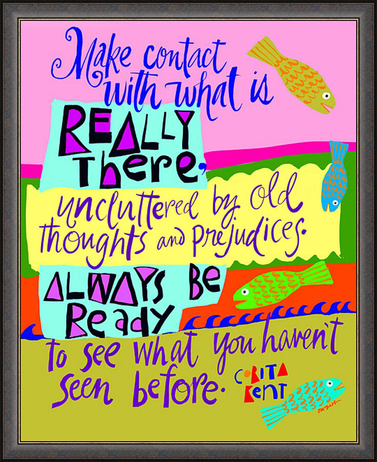 Wall Frame Espresso - Make Contact With What is Really There by M. McGrath