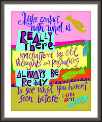 Wall Frame Espresso - Make Contact With What is Really There by M. McGrath