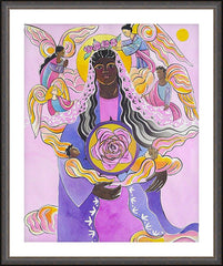 Wall Frame Espresso - Mary, Mystical Rose by M. McGrath