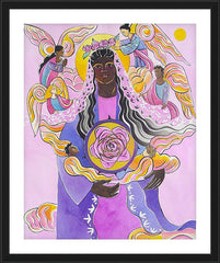Wall Frame Black - Mary, Mystical Rose by M. McGrath