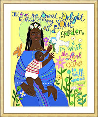 Wall Frame Gold - My Soul is a Garden by M. McGrath