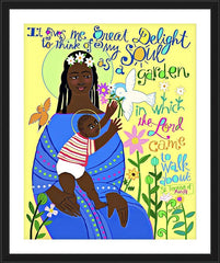Wall Frame Black - My Soul is a Garden by M. McGrath