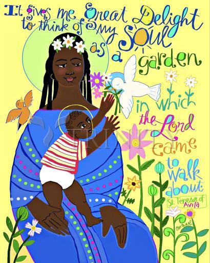 Wall Frame Gold, Matted - My Soul is a Garden by M. McGrath