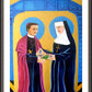 Wall Frame Espresso, Matted - Sts. John Neumann and Katharine Drexel by Br. Mickey McGrath, OSFS - Trinity Stores