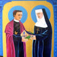 Canvas Print - Sts. John Neumann and Katharine Drexel by Br. Mickey McGrath, OSFS - Trinity Stores