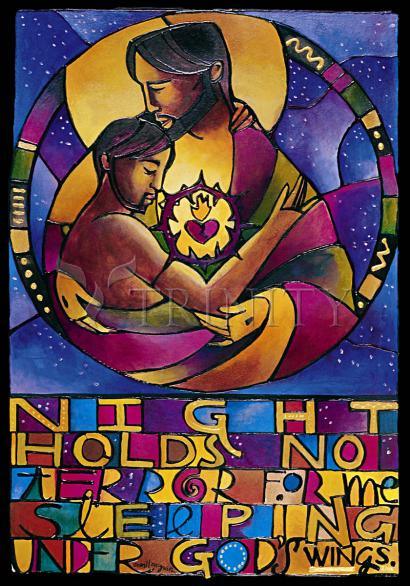 Wall Frame Black, Matted - Night Holds No Terror by Br. Mickey McGrath, OSFS - Trinity Stores