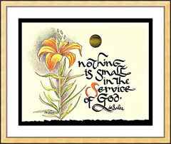 Wall Frame Gold - Nothing is Small by M. McGrath