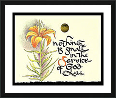Wall Frame Black - Nothing is Small by M. McGrath