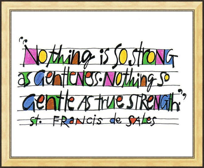 Wall Frame Gold - Nothing Is So Strong As Gentleness by M. McGrath