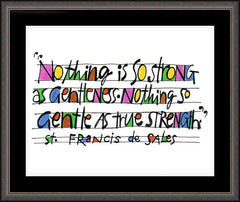 Wall Frame Espresso - Nothing Is So Strong As Gentleness by M. McGrath