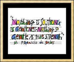 Wall Frame Gold - Nothing Is So Strong As Gentleness by M. McGrath