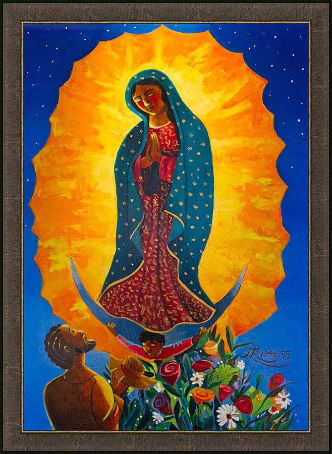 Wall Frame Espresso - Our Lady of Guadalupe by Br. Mickey McGrath, OSFS - Trinity Stores