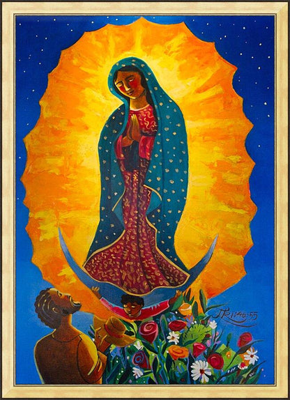 Wall Frame Gold - Our Lady of Guadalupe by Br. Mickey McGrath, OSFS - Trinity Stores