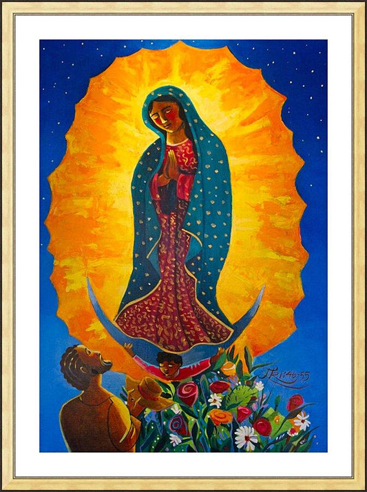 Wall Frame Gold, Matted - Our Lady of Guadalupe by M. McGrath