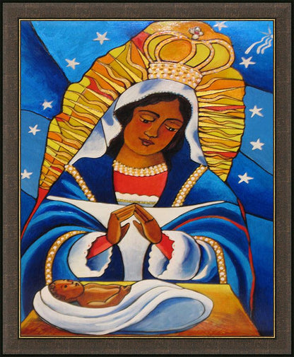 Wall Frame Espresso - Our Lady of Altagracia by Br. Mickey McGrath, OSFS - Trinity Stores